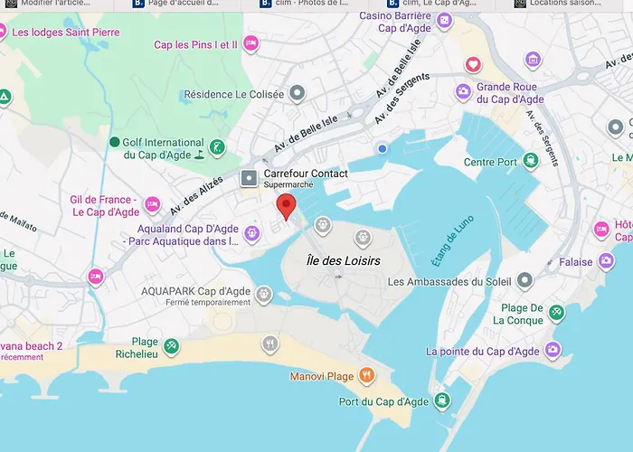 Alhambra, Pour 4 Personnes Avec Parking, Piscine, Clim Agde